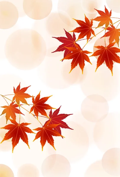 Otoño Hojas Arce Hojas Fondo — Vector de stock