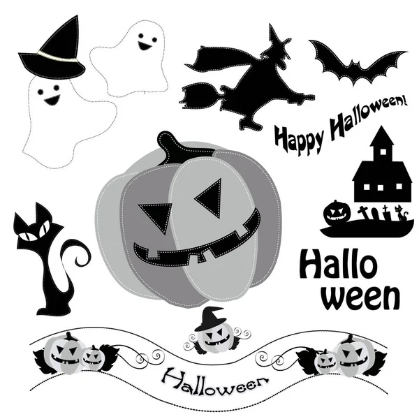 Halloween Calabaza Embrujada Icono — Archivo Imágenes Vectoriales