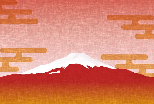 Mount Fuji Japan Landscape Background — Stock Vector