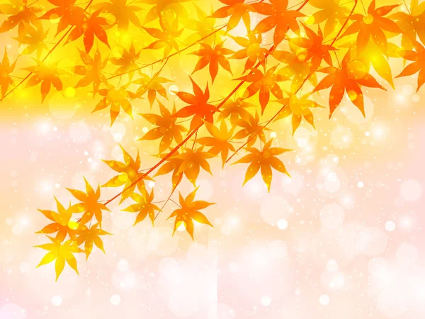 Otoño Hojas Arce Hojas Fondo — Vector de stock