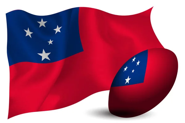 Εθνική Σημαία Του Ράγκμπι Της Σαμόα — Διανυσματικό Αρχείο