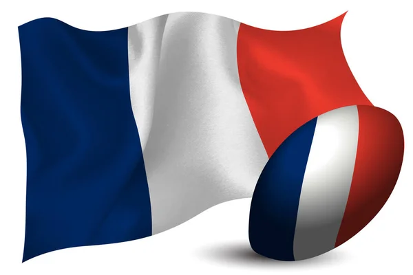 Регбийный Флаг Франции — стоковый вектор