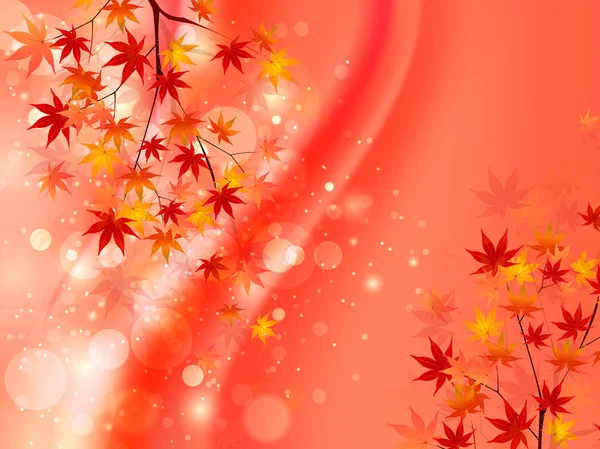 Otoño Hojas Arce Hojas Fondo — Vector de stock