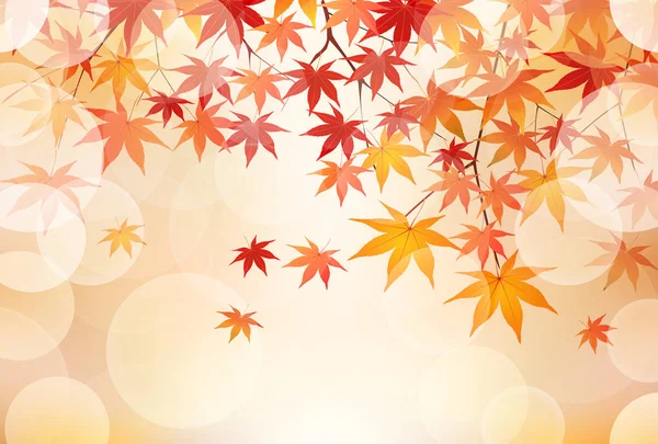 Otoño Hojas Arce Hojas Fondo — Vector de stock