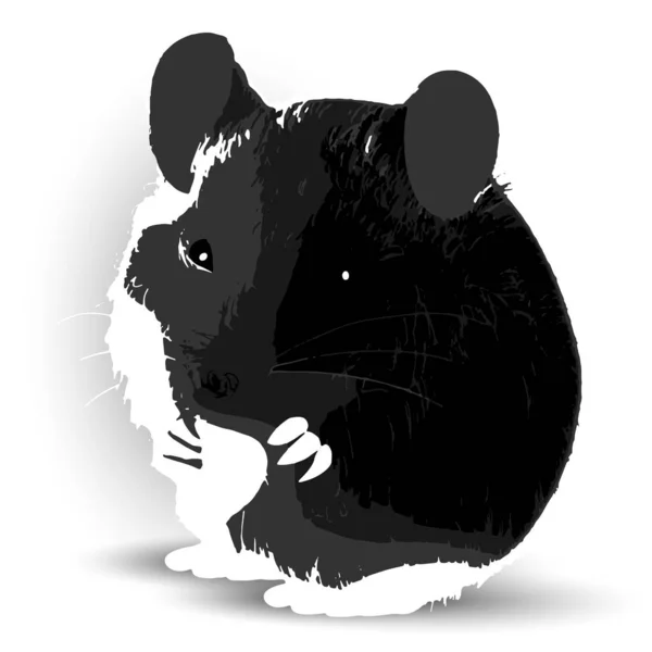 Rato Cartão Ano Novo Ícone Animal — Vetor de Stock