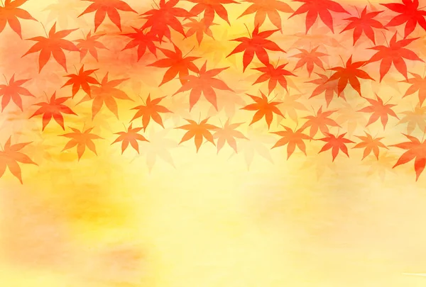 Otoño Hojas Arce Hojas Fondo — Vector de stock