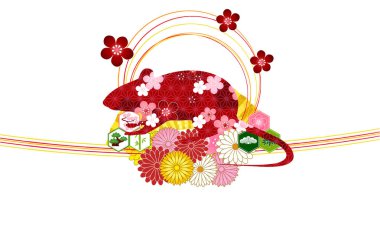 fare Yeni yıl kartı Çiçek simgesi