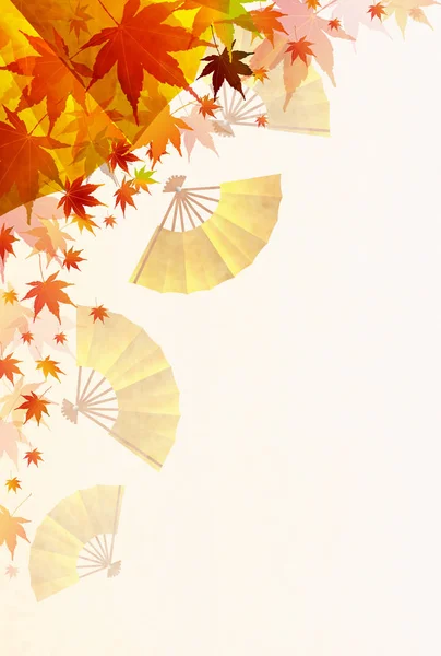 Otoño Hojas Arce Fondo Otoño — Vector de stock