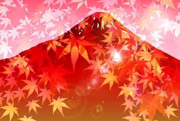 Otoño Hojas Arce Fondo Otoño — Vector de stock