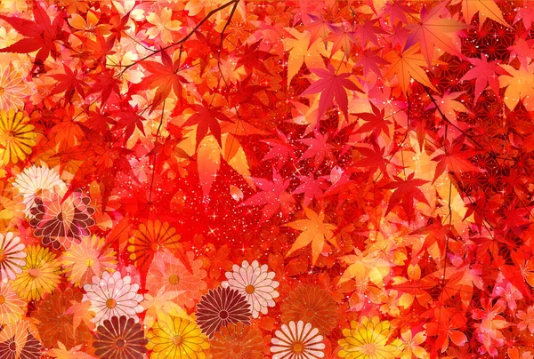 Autumn Leaves Maple Autumn Background — Stock Vector