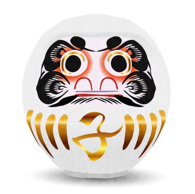 fare Yeni yıl kartı Daruma simgesi