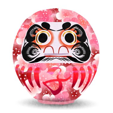 fare Yeni yıl kartı Daruma simgesi