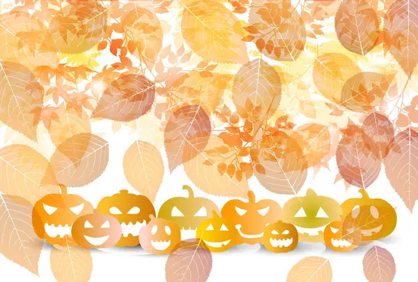 Halloween Automne Feuilles Fond — Image vectorielle