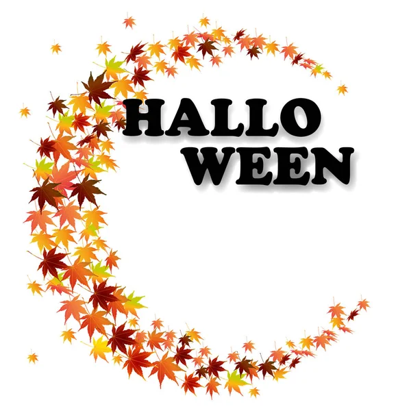Halloween Autumn Maple Icon — Stock Vector