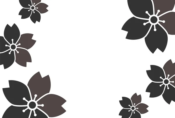 Kirschblüten Blume Silhouette Hintergrund — Stockvektor