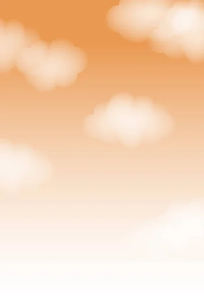 Осіннє Небо Хмари Помаранчевий Фон — стоковий вектор