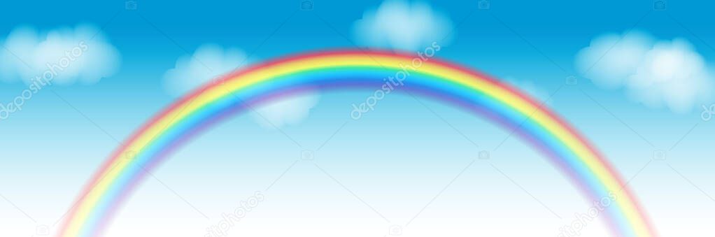 Sky rainbow clouds landscape background