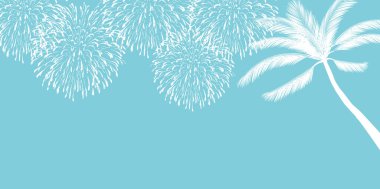 Deniz dalgası palmiyesi yaz arka planı