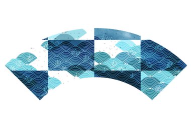 Okyanus dalgası fan yaz simgesi