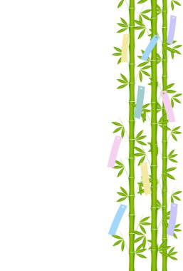 Tanabata Bambu çim dekorasyon arka planı