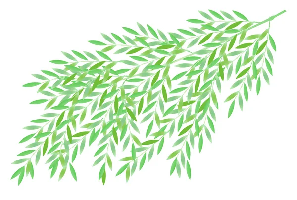 Tanabata Icono Hoja Hierba Bambú — Vector de stock