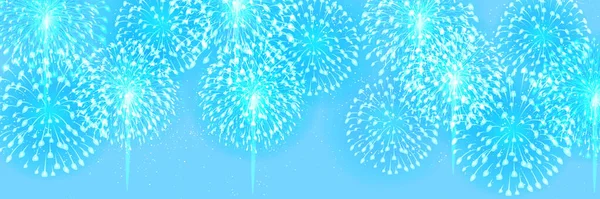 Feuerwerk Sommerfest Aquarell Hintergrund — Stockvektor