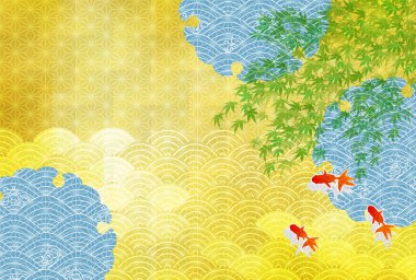 Japon Balığı Akçaağaç Yaz tebrik kartı geçmişi