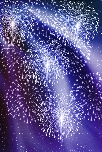 Fuegos Artificiales Tanabata Vía Láctea Fondo — Vector de stock