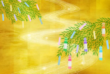 Tanabata Samanyolu suluboya arka planı