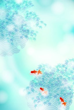 Yaz tebrik kartı Maple yaz arkaplanı