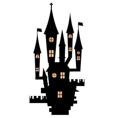 Cadılar Bayramı Şatosu Kilisesi siluet simgesi