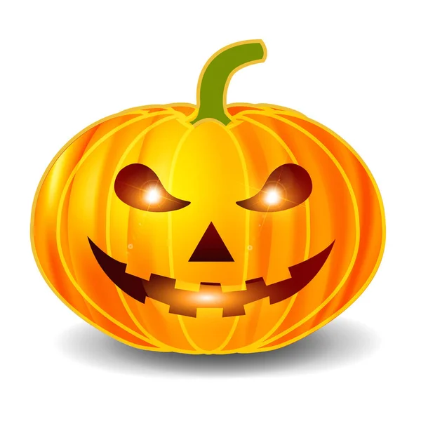 Halloween Pompoen Spookt Herfst Icoon — Stockvector