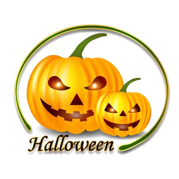 Halloween Dýně Straší Podzim Ikona — Stockový vektor