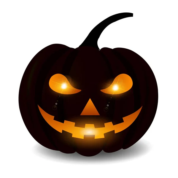 Halloween Calabaza Encantado Icono Otoño — Vector de stock