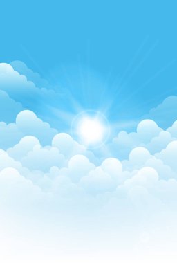 Gökyüzü bulutları manzara ışık arkaplanı