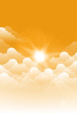 Sonbahar gökyüzü manzara aydınlatma arkaplanı