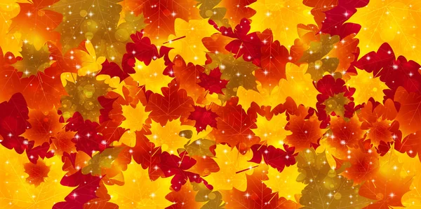 Herfst Bladeren Esdoorn Herfst Achtergrond — Stockvector