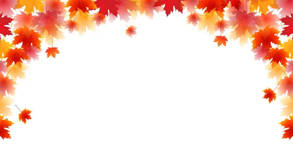 Otoño Hojas Arce Fondo Otoño — Vector de stock