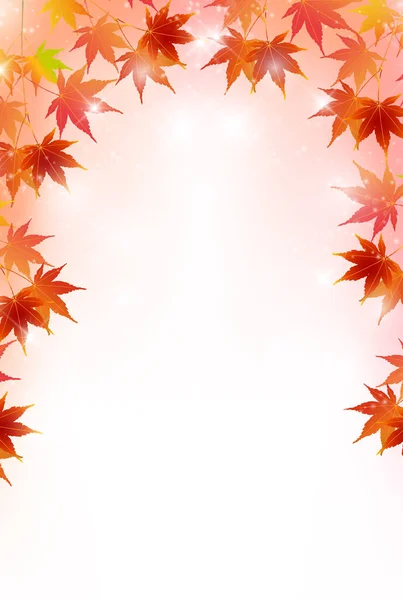 Herbst Blätter Ahorn Herbst Hintergrund — Stockvektor