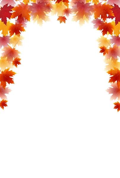 Otoño Hojas Arce Fondo Otoño — Vector de stock