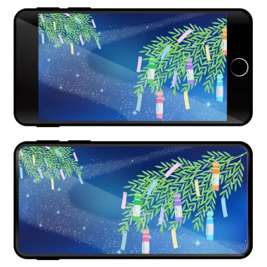 Cep telefonu Tanabata dijital simgesi