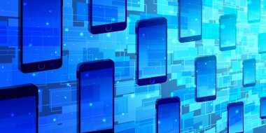 Akıllı telefon mobil doku ağı arkaplanı