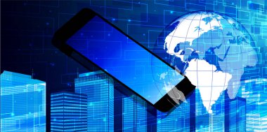 Akıllı telefon mobil doku ağı arkaplanı