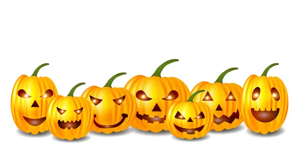 Halloween Calabaza Encantado Icono Otoño — Vector de stock