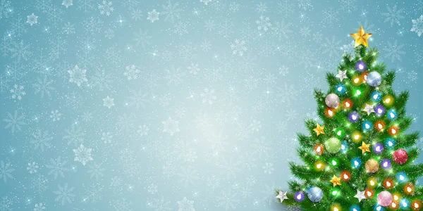 Navidad Nieve Invierno Cielo Fondo — Archivo Imágenes Vectoriales