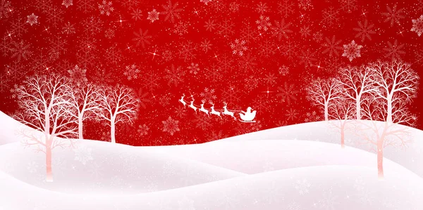 Navidad Nieve Invierno Cielo Fondo — Vector de stock