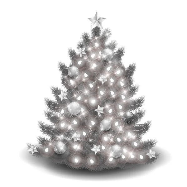 Kerstboom Winter Icoon — Stockvector