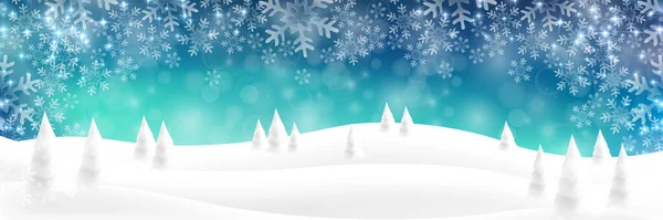 Natale Neve Inverno Luce Sfondo — Vettoriale Stock