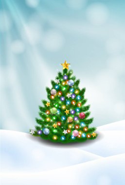 Noel karı kış ışığı arka planı