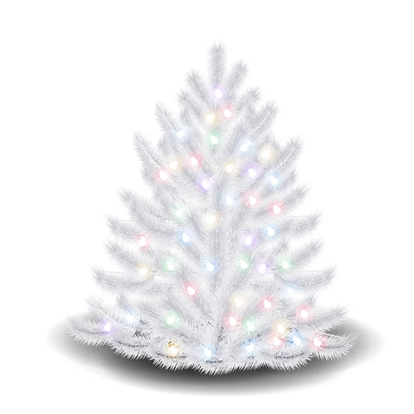 Árbol Abeto Navidad Icono Invierno — Vector de stock